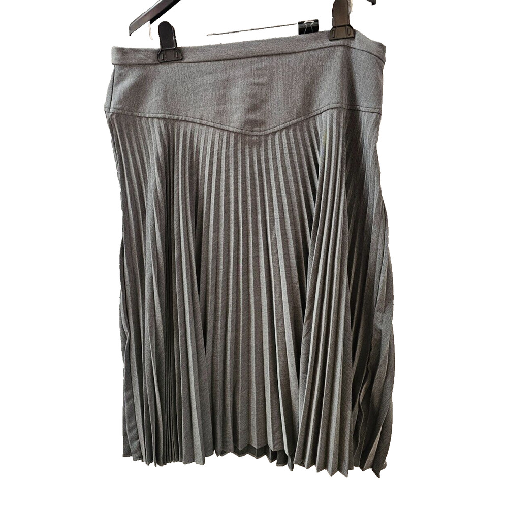 Philosophy by Republic Gray‎ Pleated Maxi Long Skirt Flowy Twirly sz 16 36 Waist